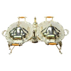Silver Plate Food Warmer Double Tureen Service Sheffield
