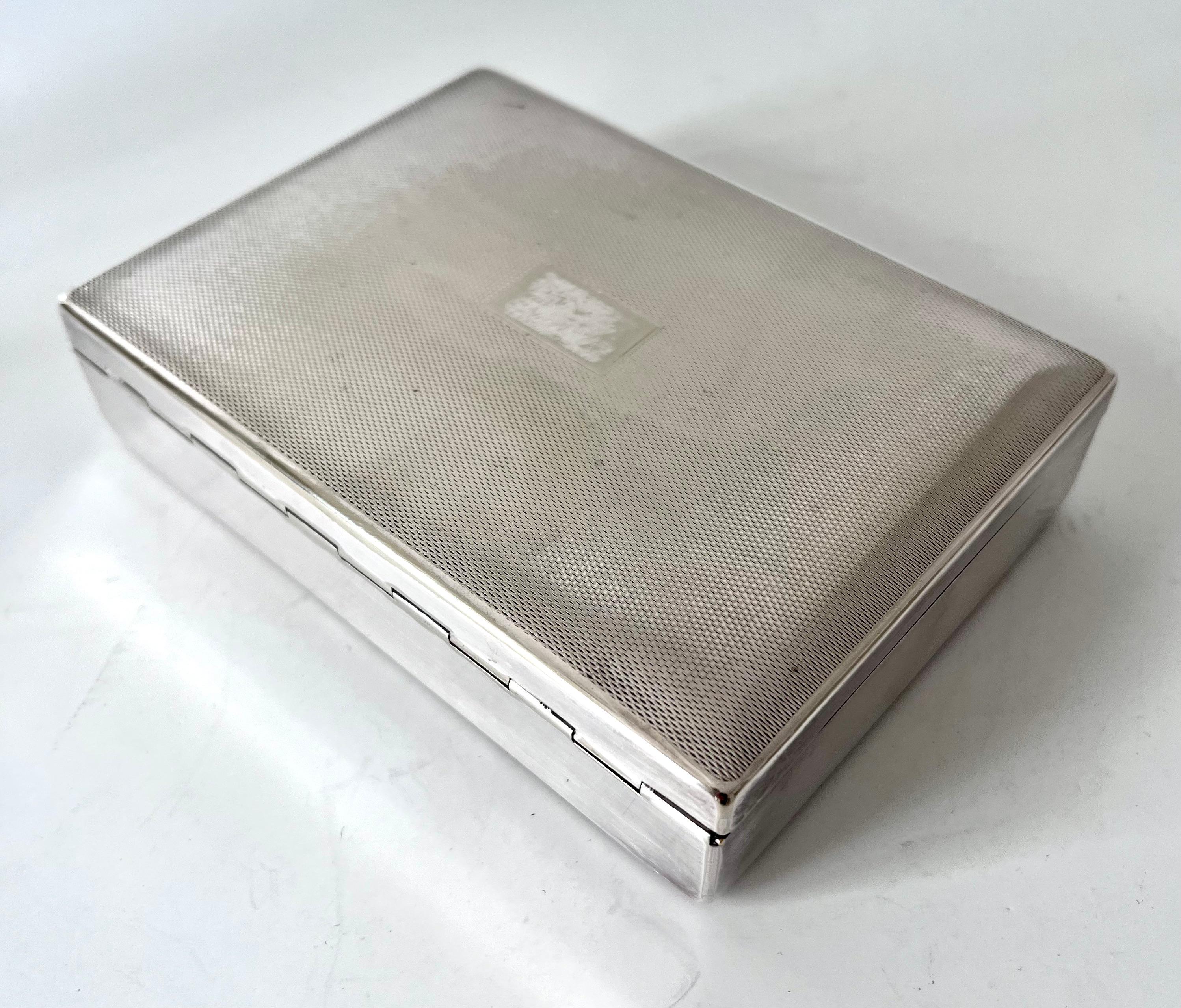 Silver Plate French Box with Wood Interior For Sale 3