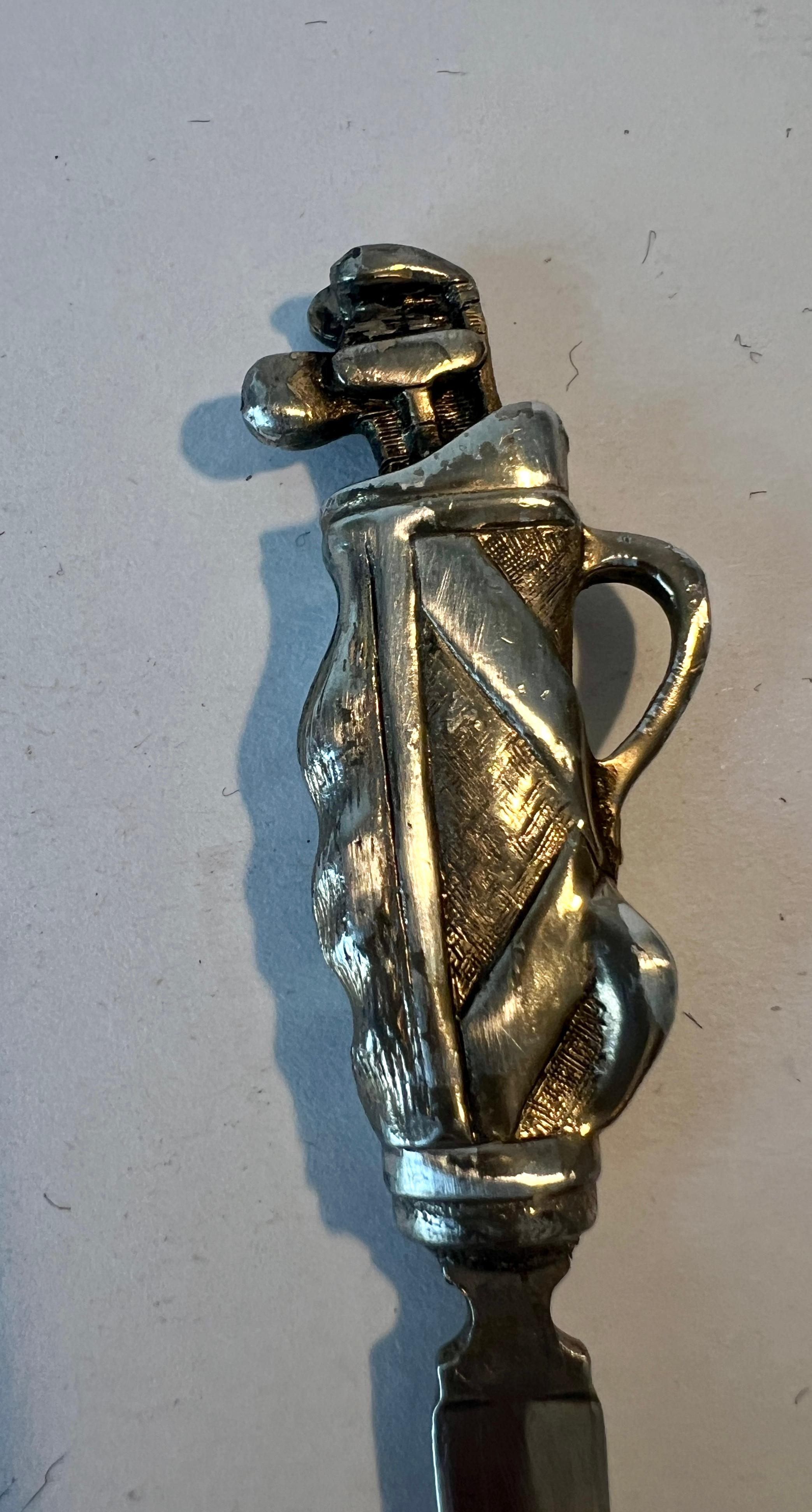 Abrecartas de Bolsa de Golf Plateado en venta 1