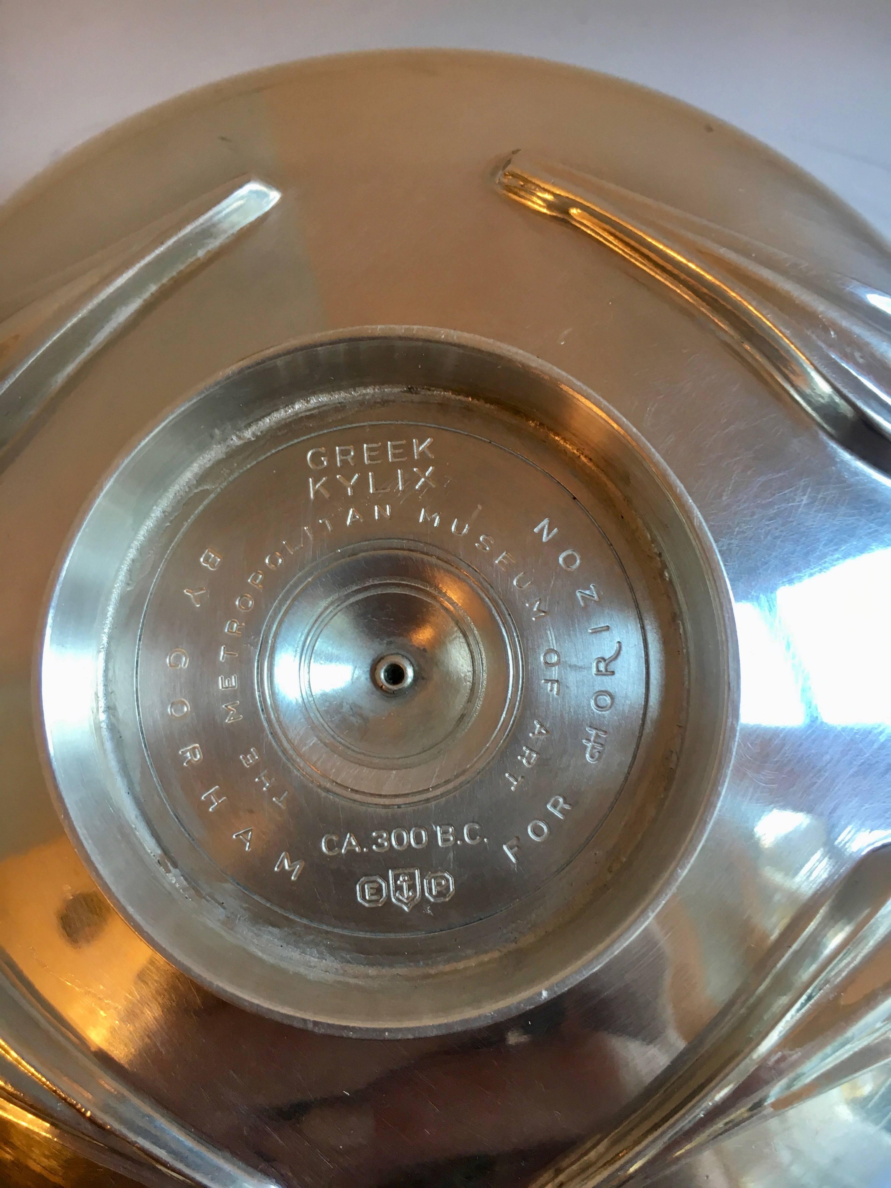Ciotola greca Kylix in silver plate In condizioni buone in vendita a Los Angeles, CA