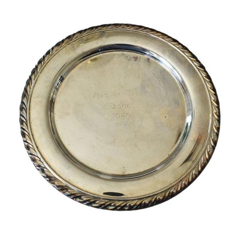 American Silver Plate Horse Race Engraved Decorative Plates and Bowls, Set 13