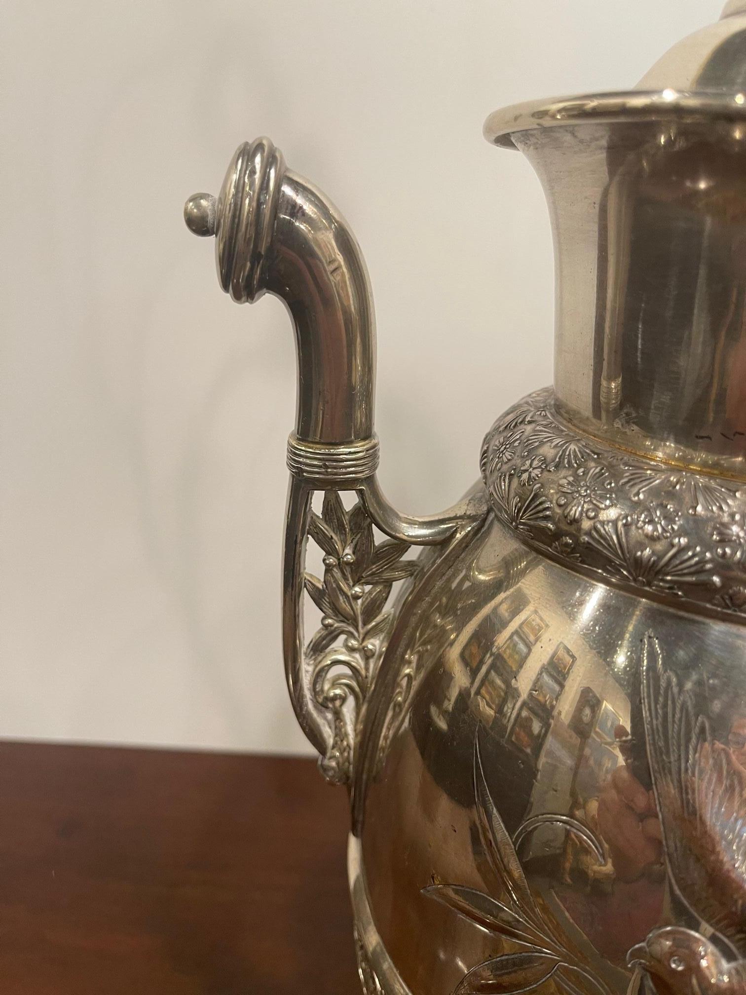 Silver Plate Hot Water Urn Adapted as a Lamp, 20th Century In Good Condition For Sale In Savannah, GA