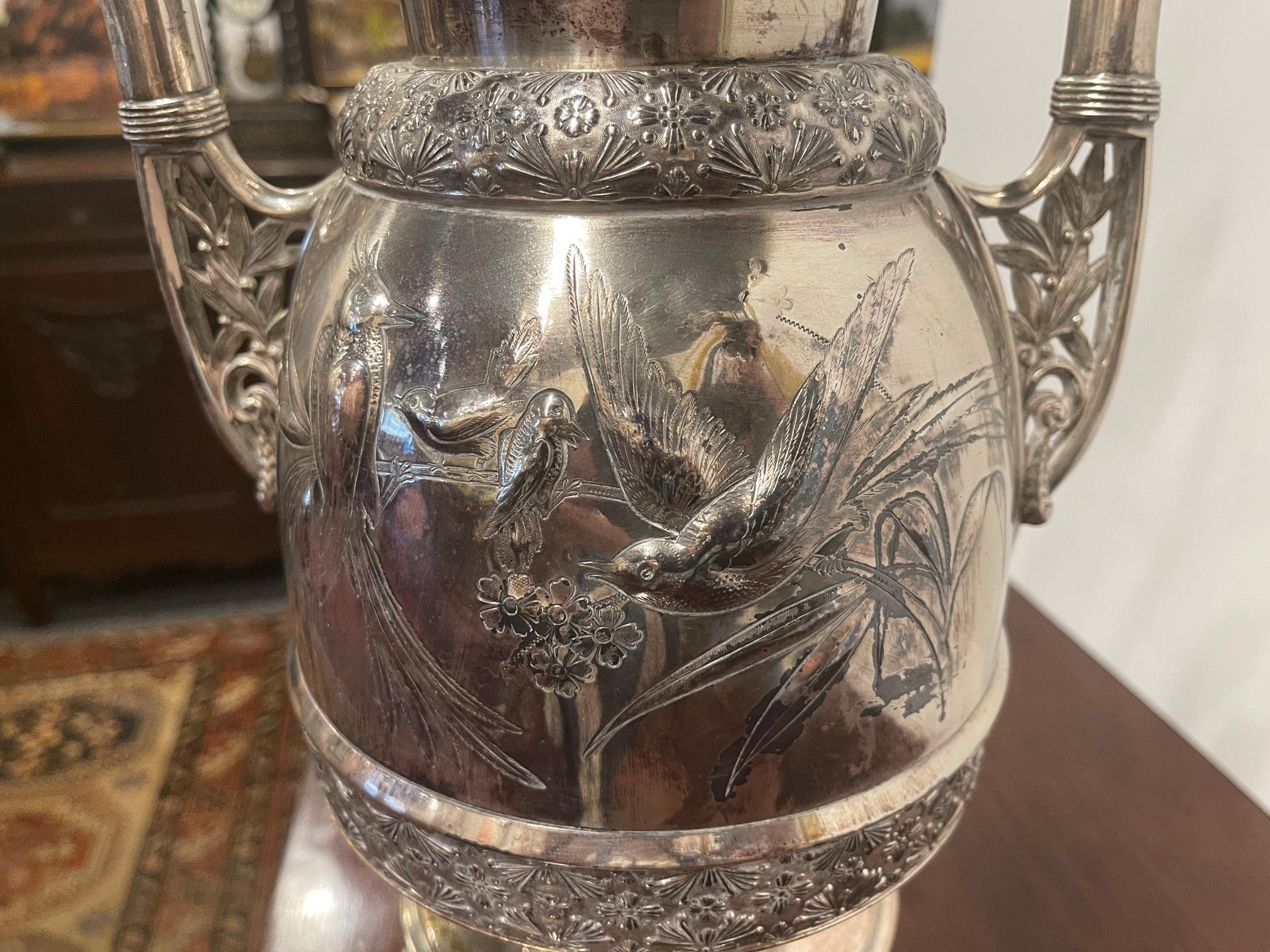Silver Plate Hot Water Urn Adapted as a Lamp, 20th Century For Sale 4