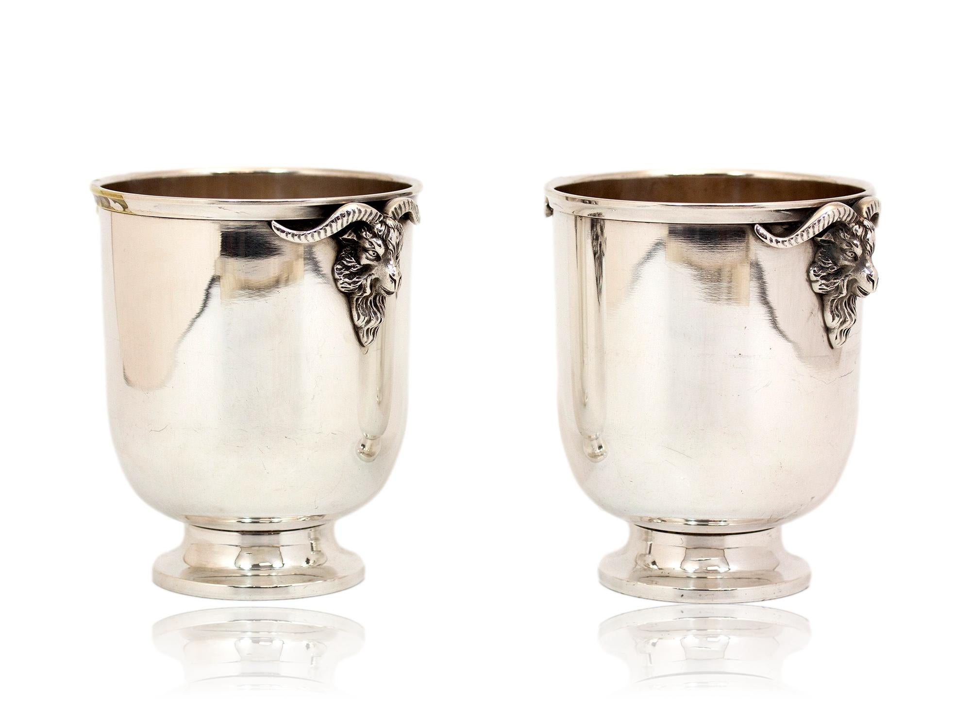Art Nouveau Secchielli per ghiaccio in argento Alfred Pollak in vendita