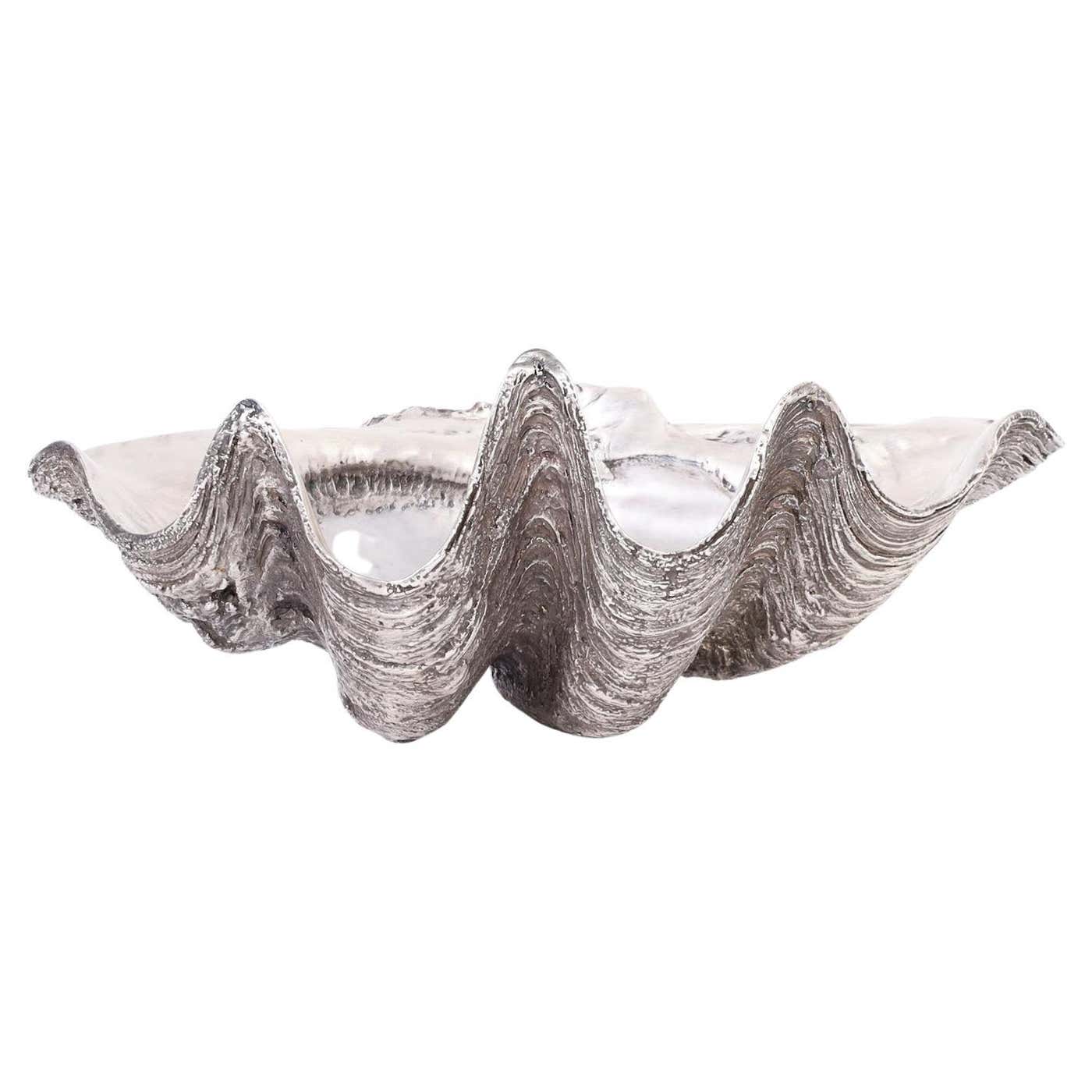 Silver Plate Life Size Giant Clam Shell Sculpture at 1stDibs | giant ...