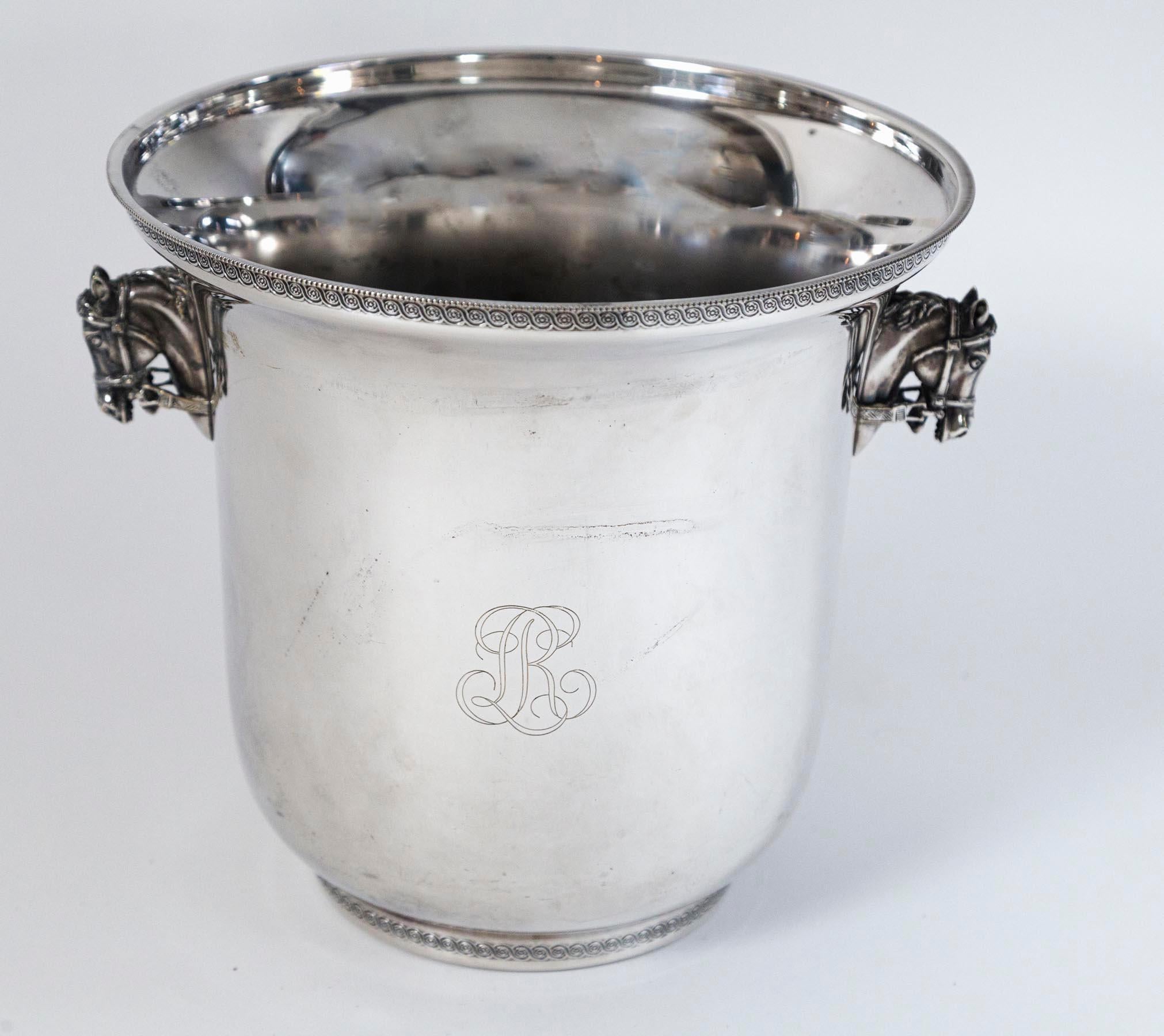 hand painted enamel french champagne bucket