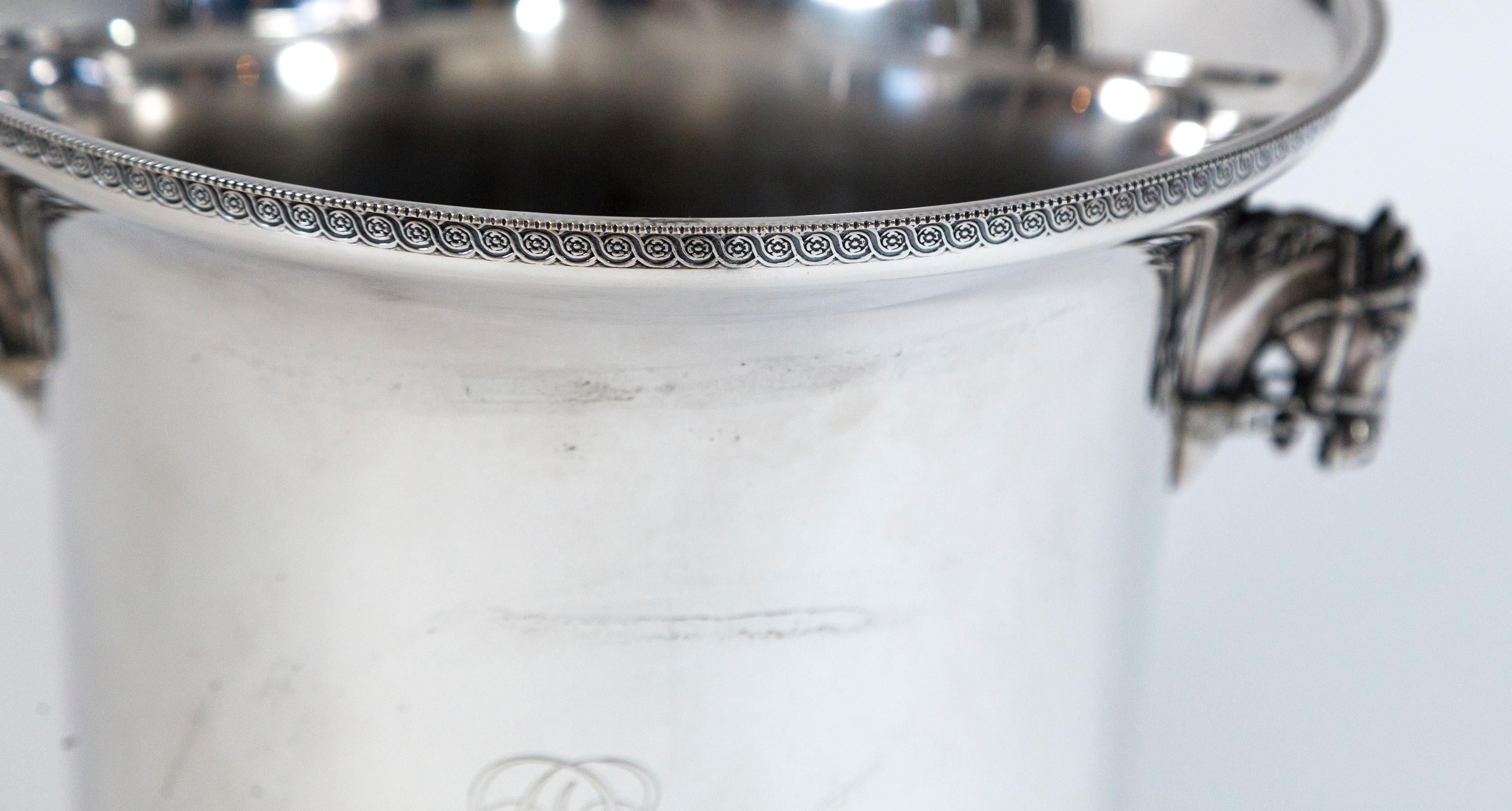 Art Deco Silver Plate Louis Roederer Champagne Bucket, France, circa 1920