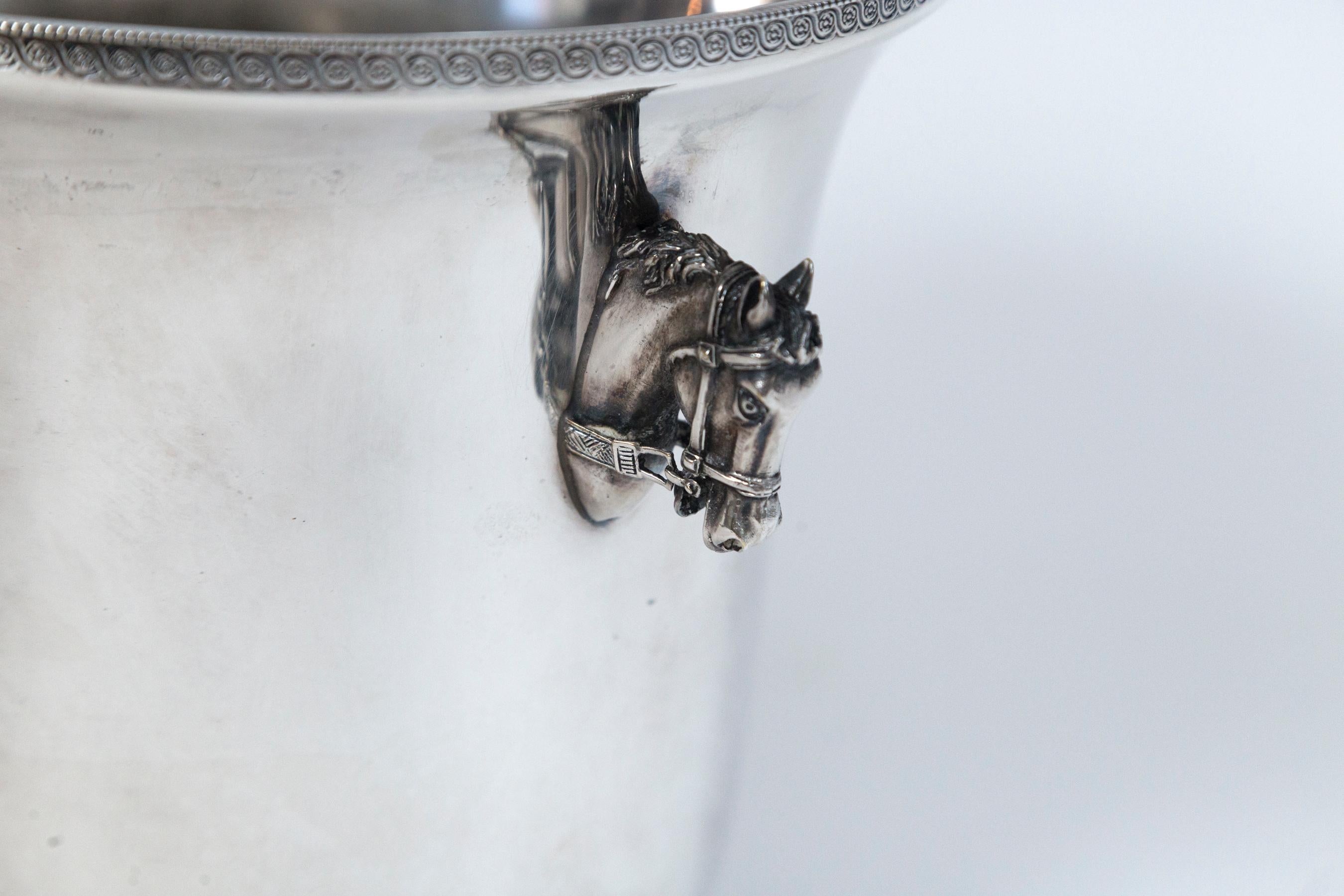 French Silver Plate Louis Roederer Champagne Bucket, France, circa 1920