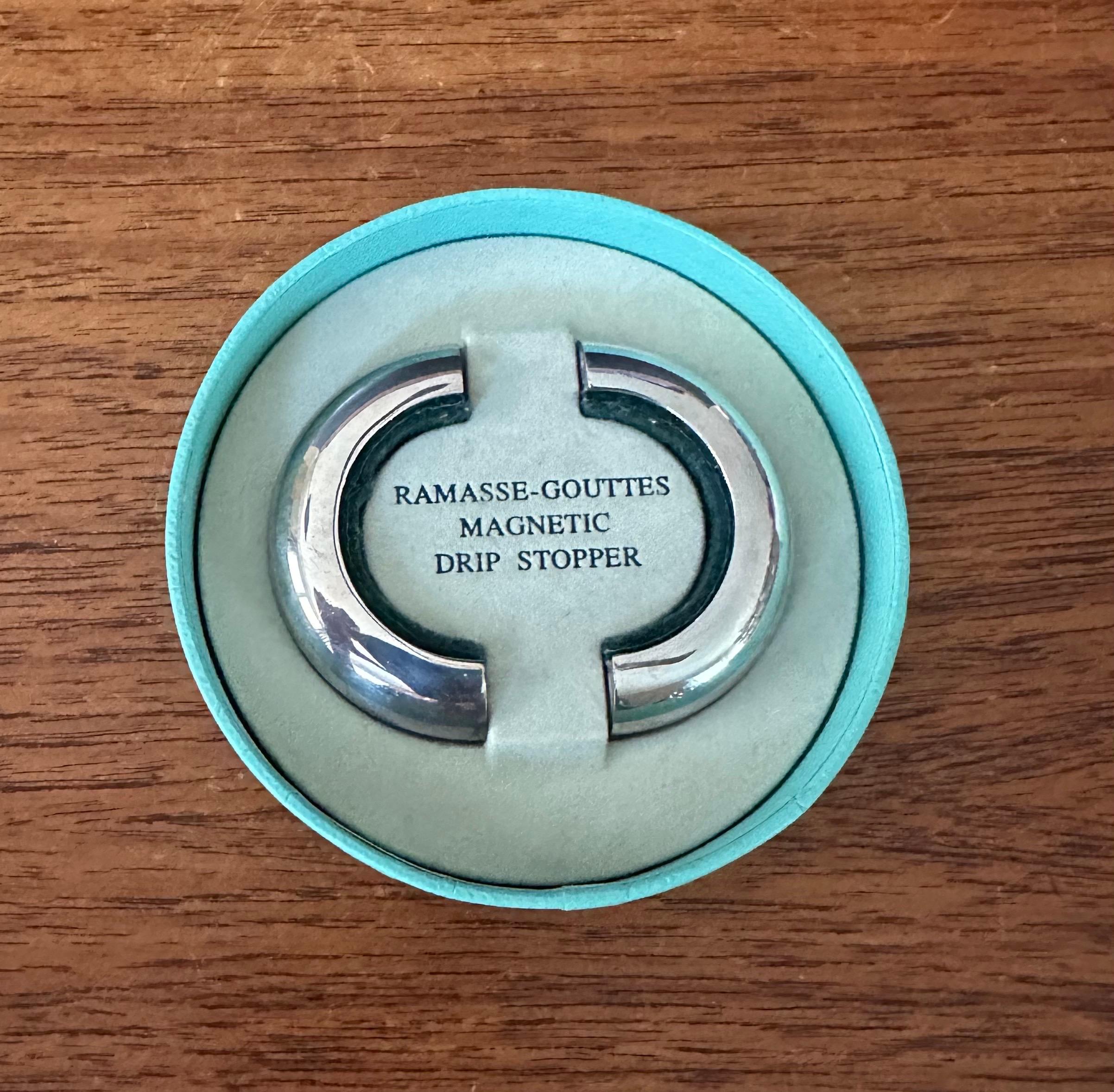 Tapón Magnético Plateado para Botellas de Vino de Ercuis Paris siglo XX en venta