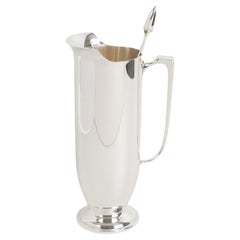 Retro Silver Plate Martini or Cocktail Pitcher Barware by Towle for William Adams