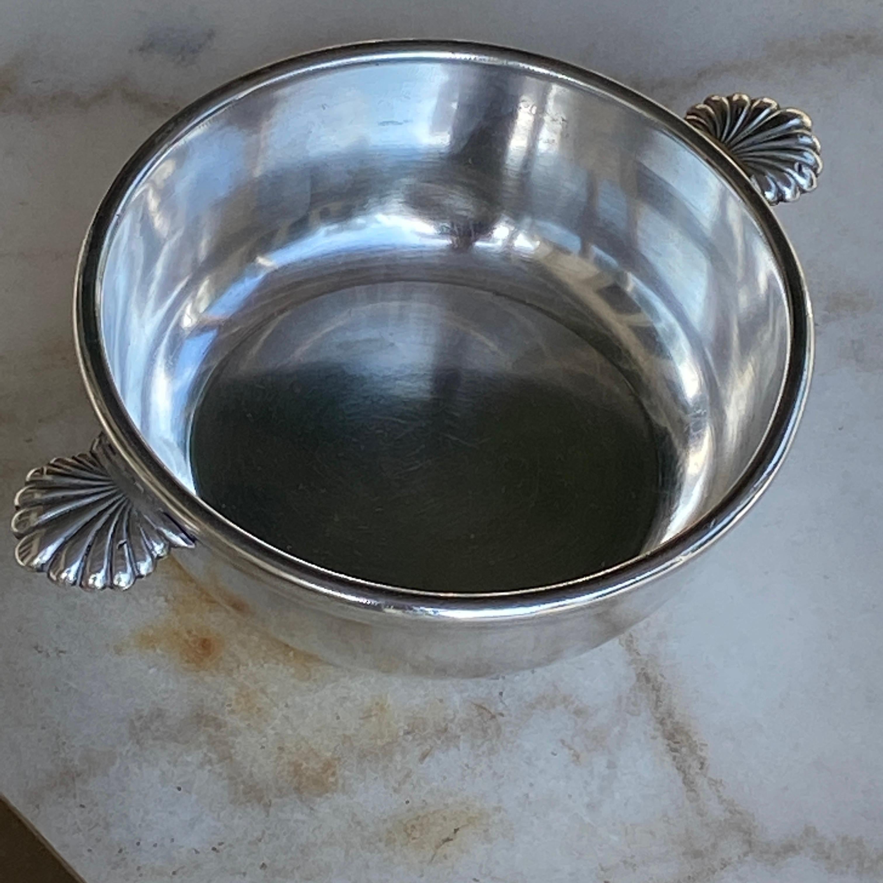 French Silver plate metal Bowl by Felix Frères, France For Sale