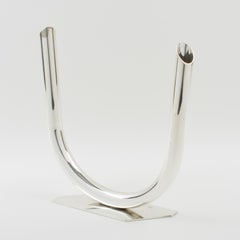 Art Deco Silver Plate Modernist Bud Vase, circa 1940