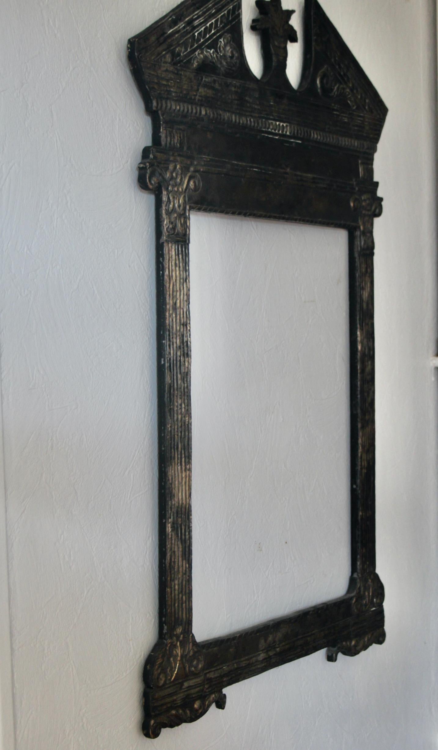 Specchio da parete neoclassico in silver plate in vendita 1