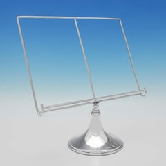 Asprey, Pair of Antique Silver Plate Music Stands, Made Circa 1910