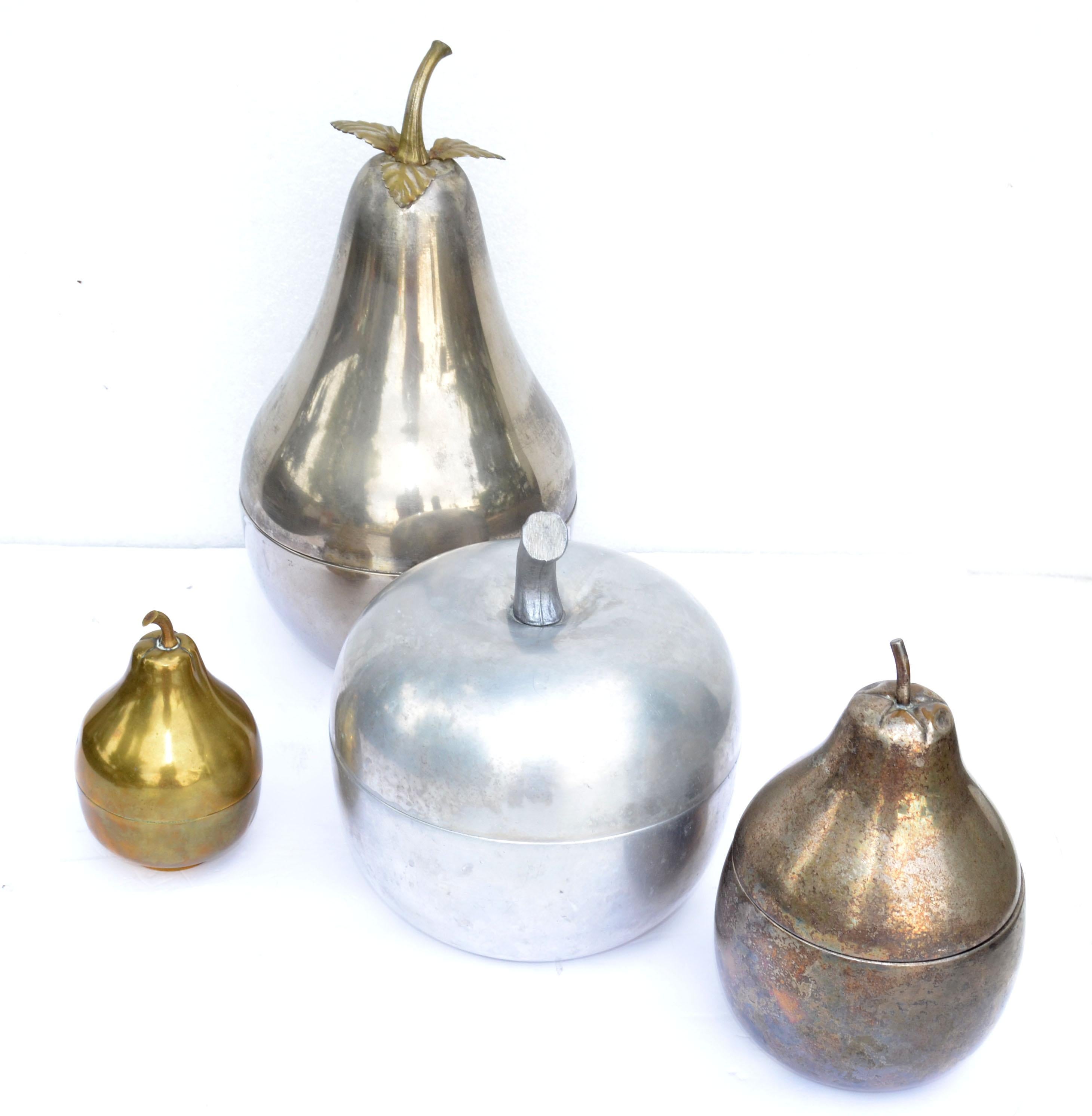 Silver Plate Pear Champagne Bottle Ice Bucket, France, 1950 For Sale 5