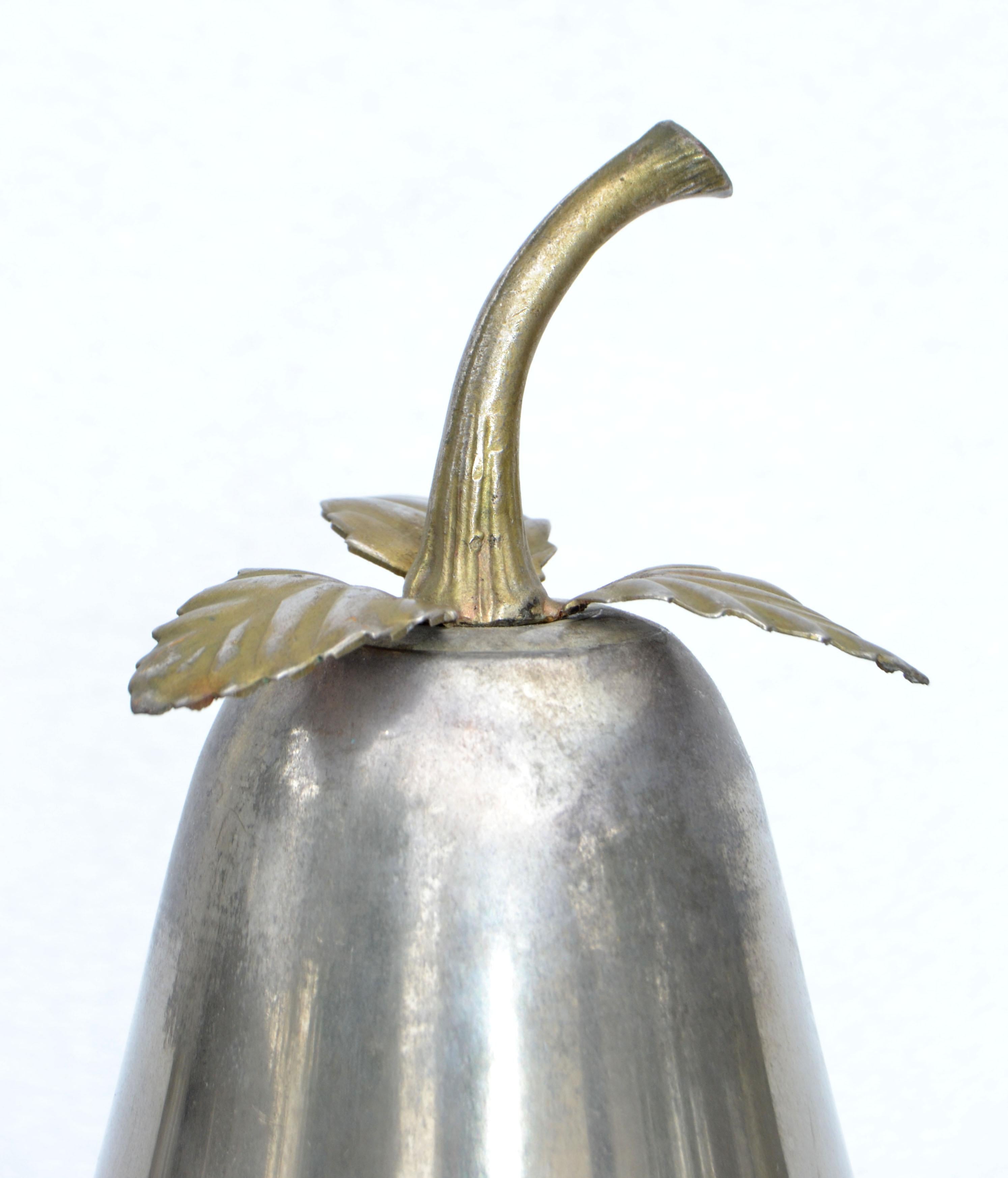Silver Plate Pear Champagne Bottle Ice Bucket, France, 1950 In Good Condition For Sale In Miami, FL