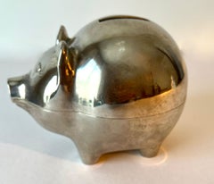 Silver Plate Piggy Bank