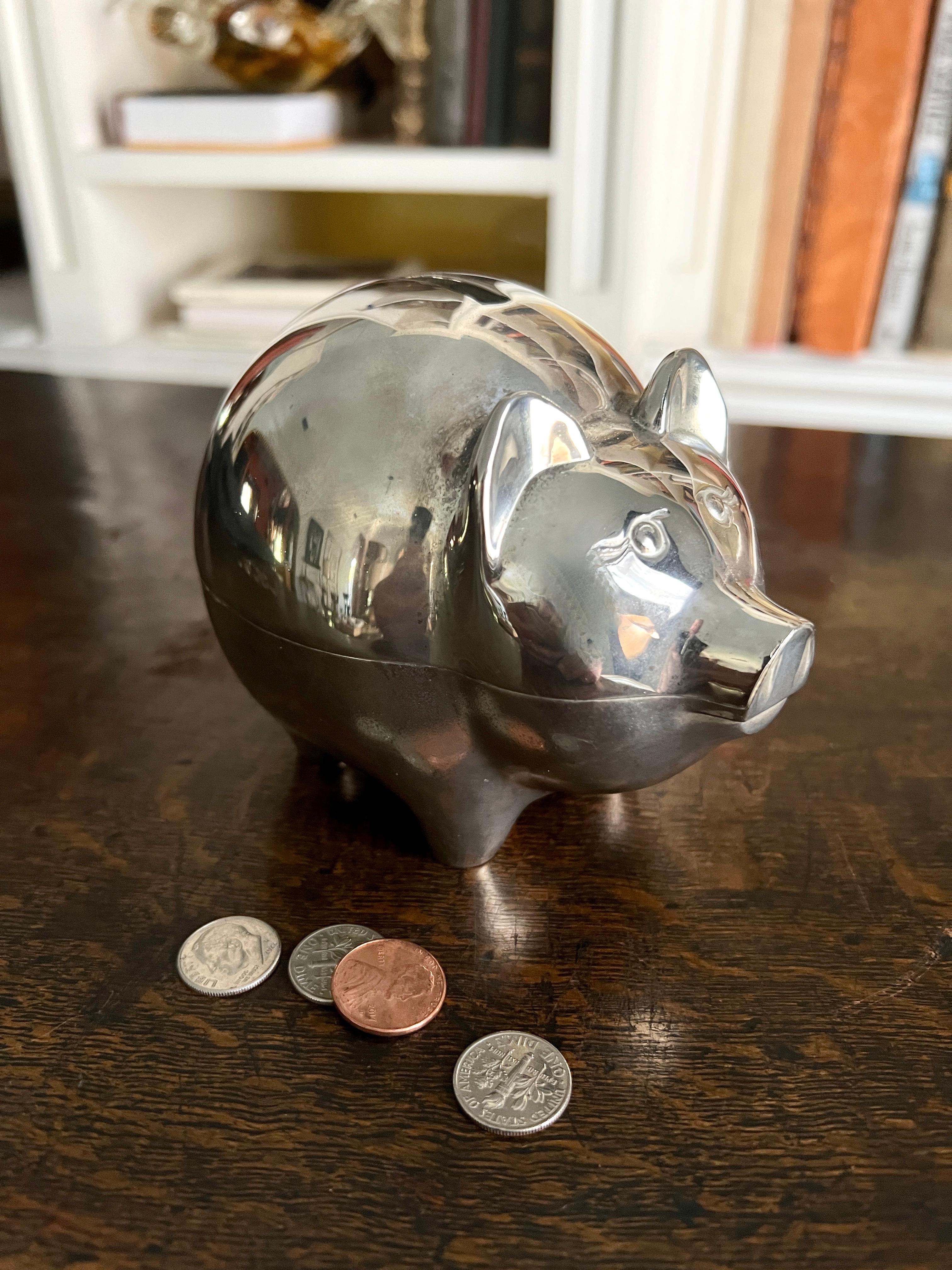 Sparschwein aus Silberblech im Angebot 2