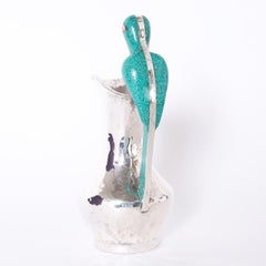 Silver Plate Pitcher with Parrot Handle