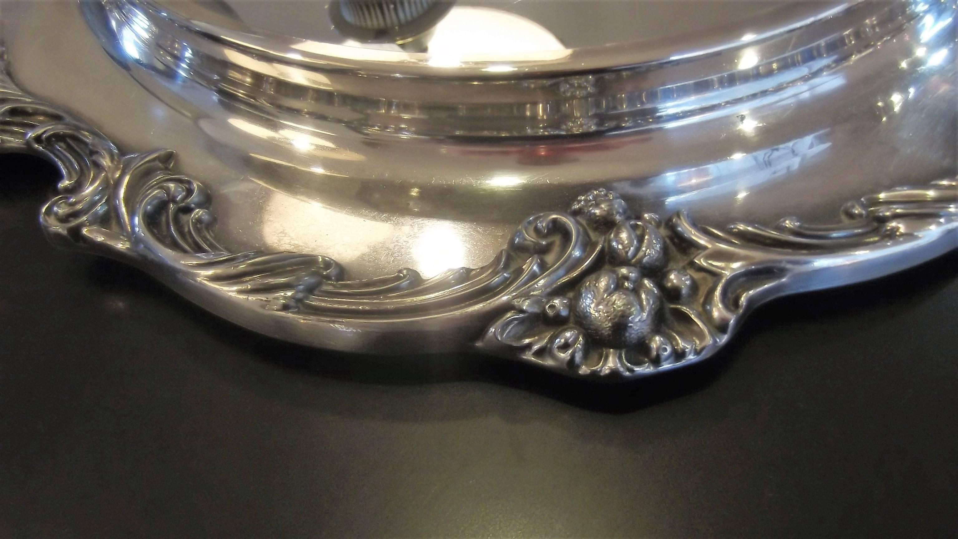 American Silver Plate Plateau King Francis I Pattern one of a Pair