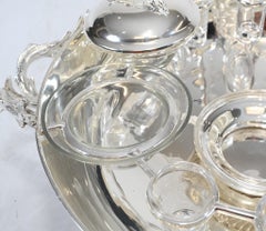 Server di caviale russo per vodka in argento Ciotola placcata