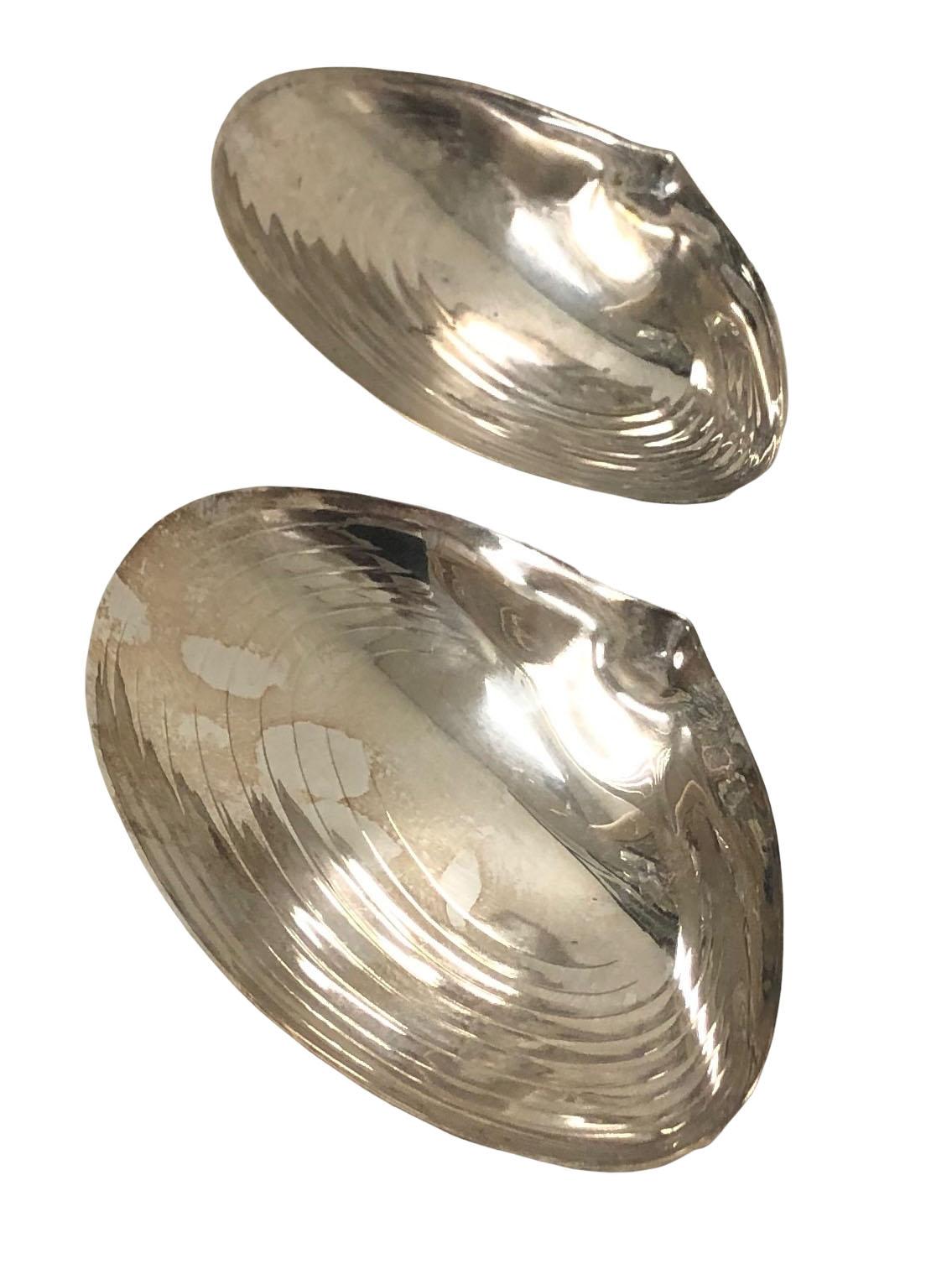 American Silver Plate Seashell Dish Catchalls For Sale