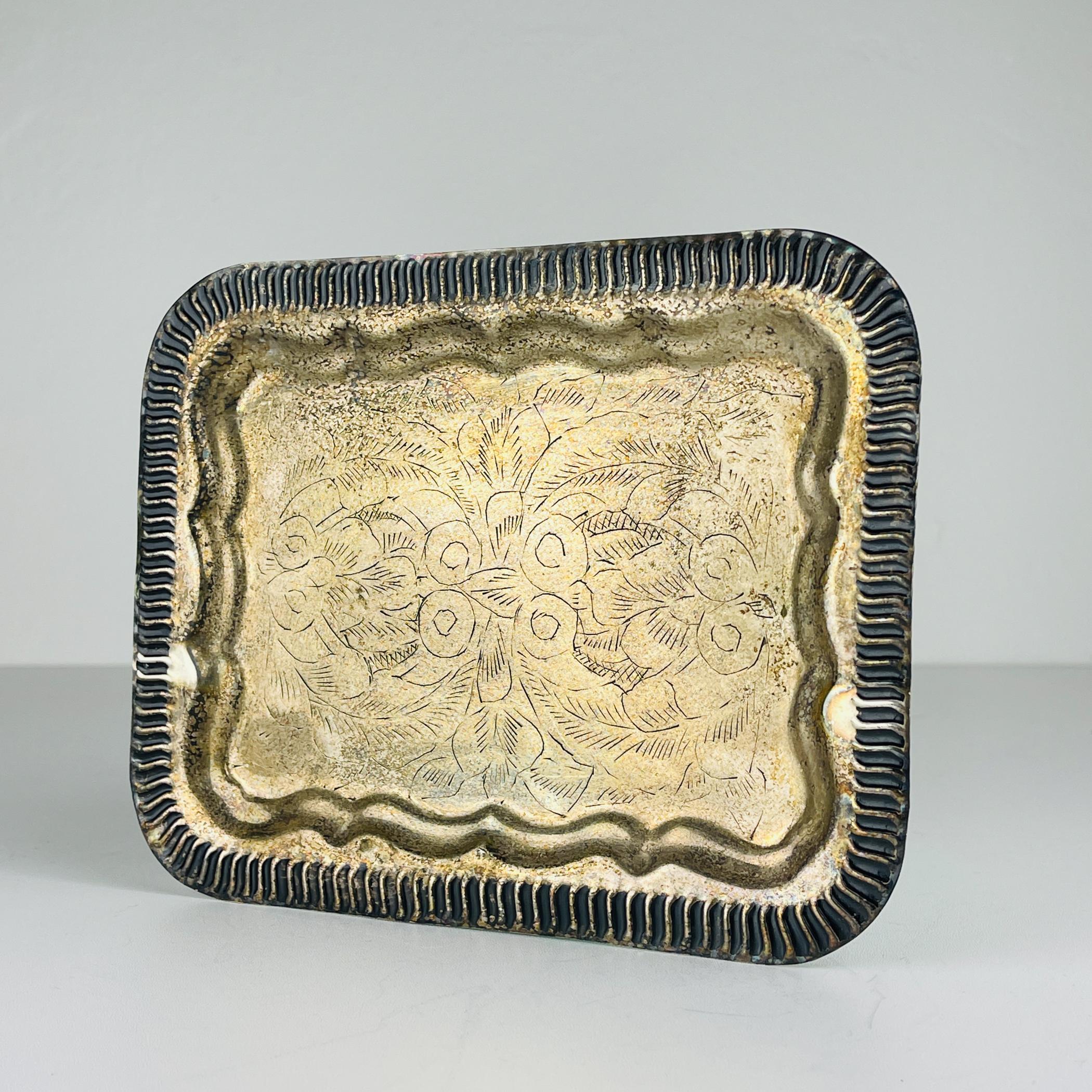 Set di 6 bicchieri e un vassoio in argento in scatola Sheffield Edward, Inghilterra, anni 1890 in vendita 2