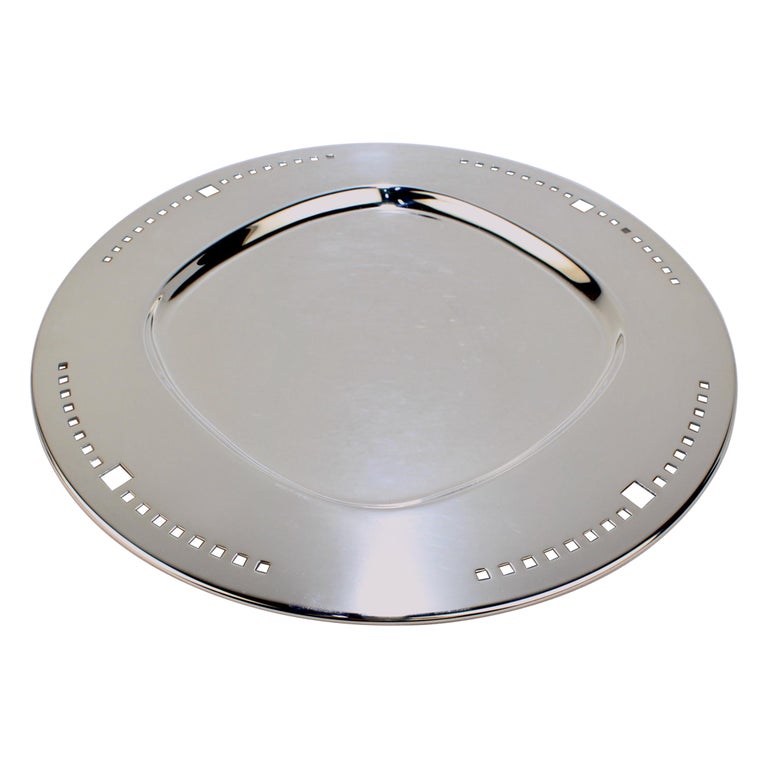 Silver Plate Skyscraper Plate or Tray by Richard Meier for Swid