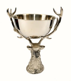 Silver Plate Stag Champagne Bucket - Fruit Bowl Wine Cooler