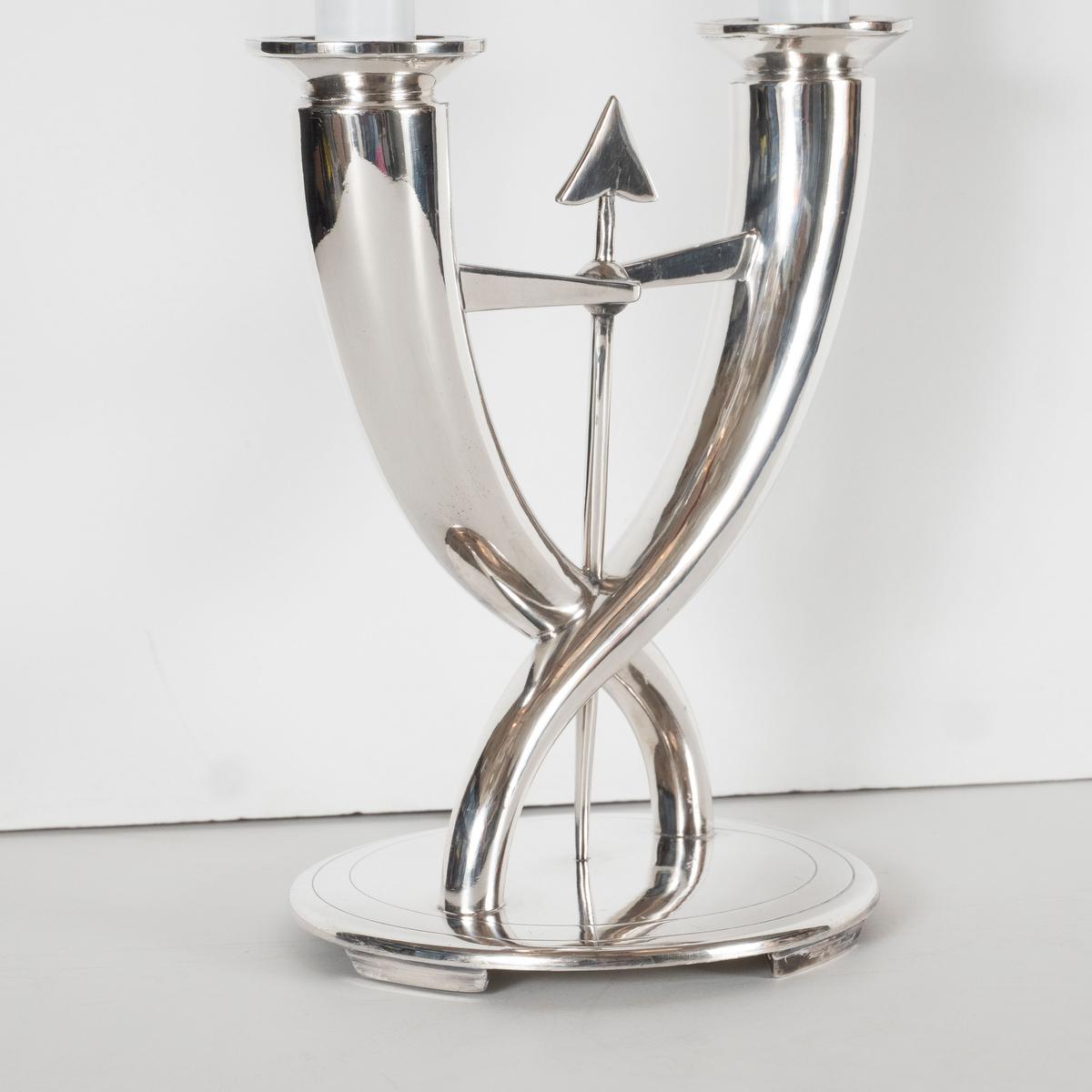 Silver Plate Table Lamp by Gio Ponti for Christofle For Sale 3