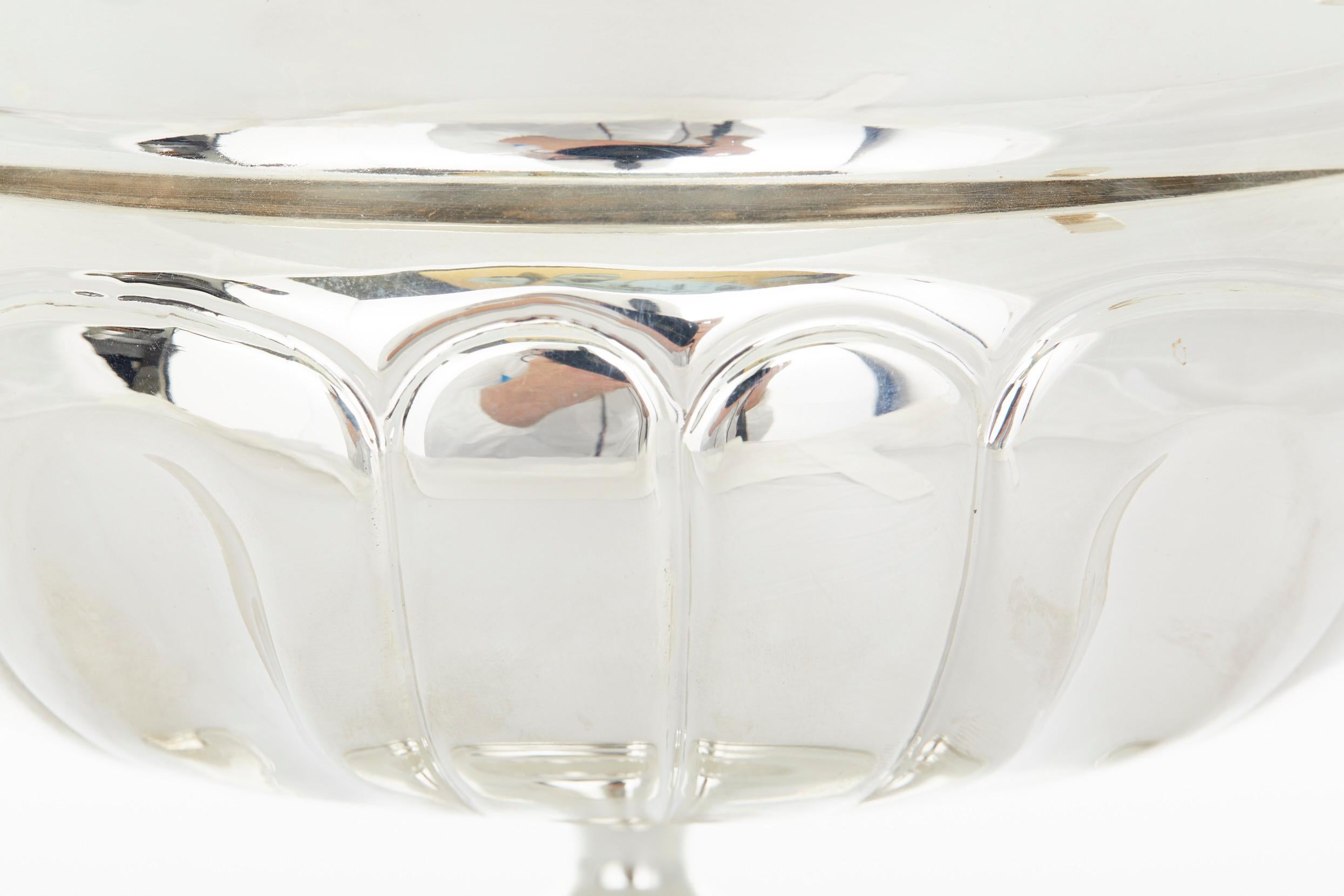 Silver Plate Tableware Footed Caviar Service In Good Condition For Sale In Tarry Town, NY