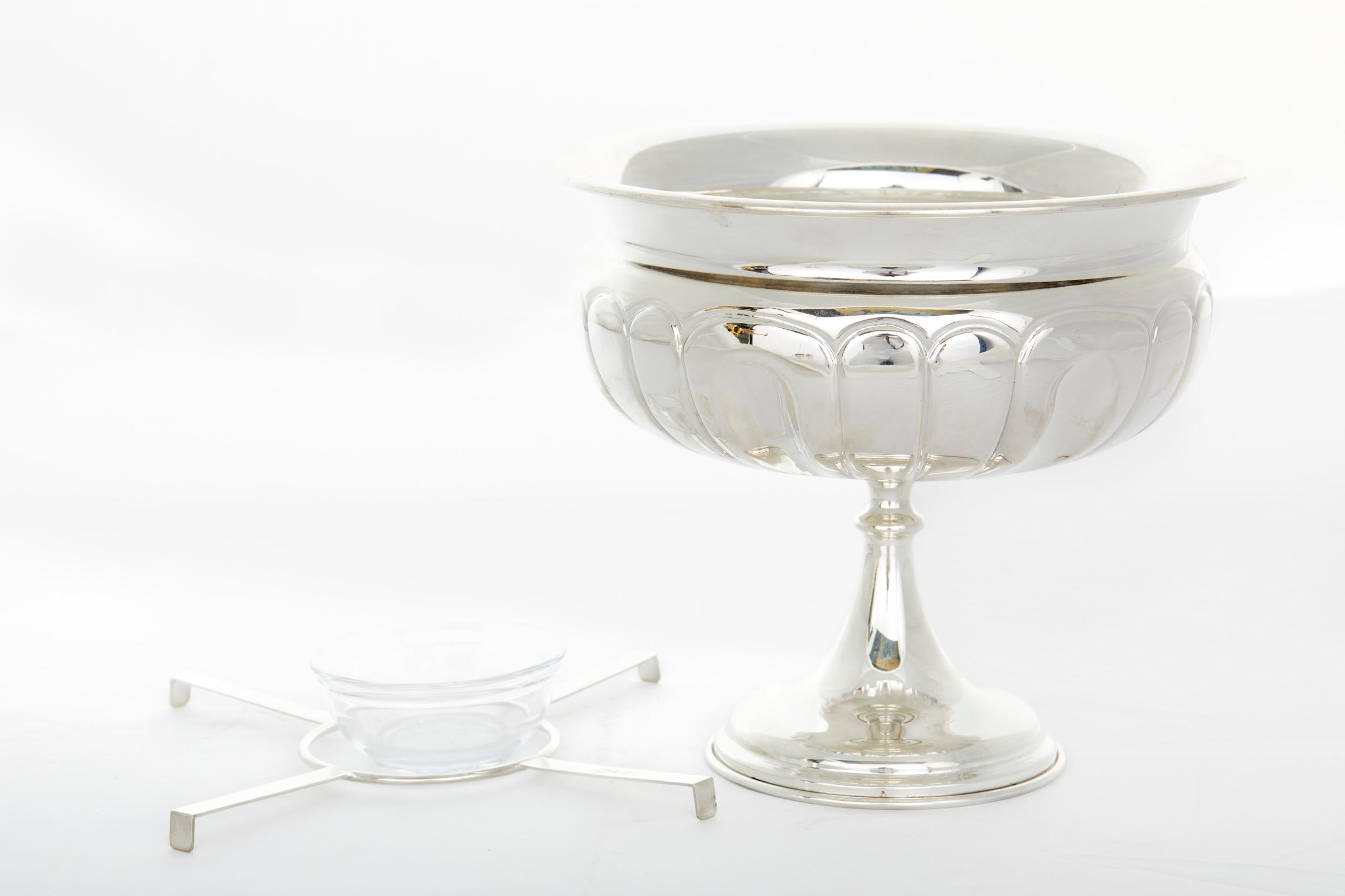 Silver Plate Tableware Footed Caviar Service For Sale 2