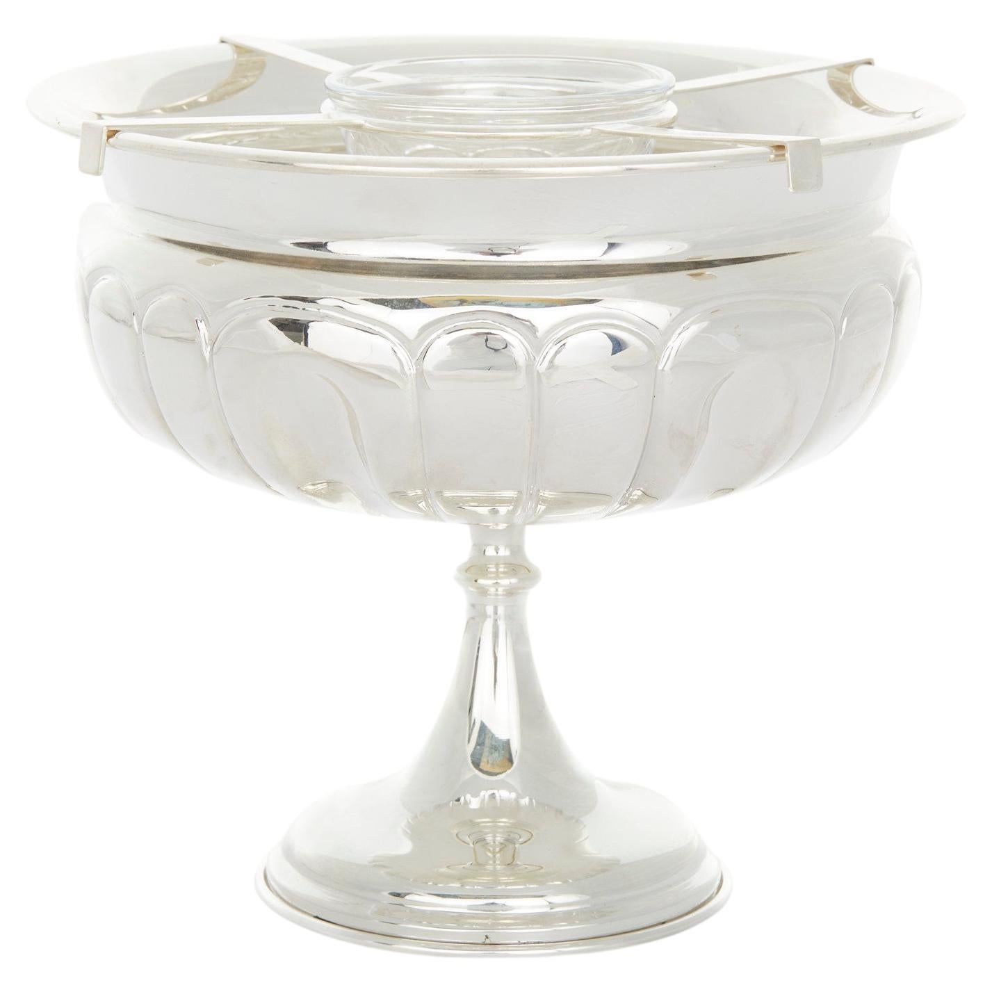 Silver Plate Tableware Footed Caviar Service For Sale