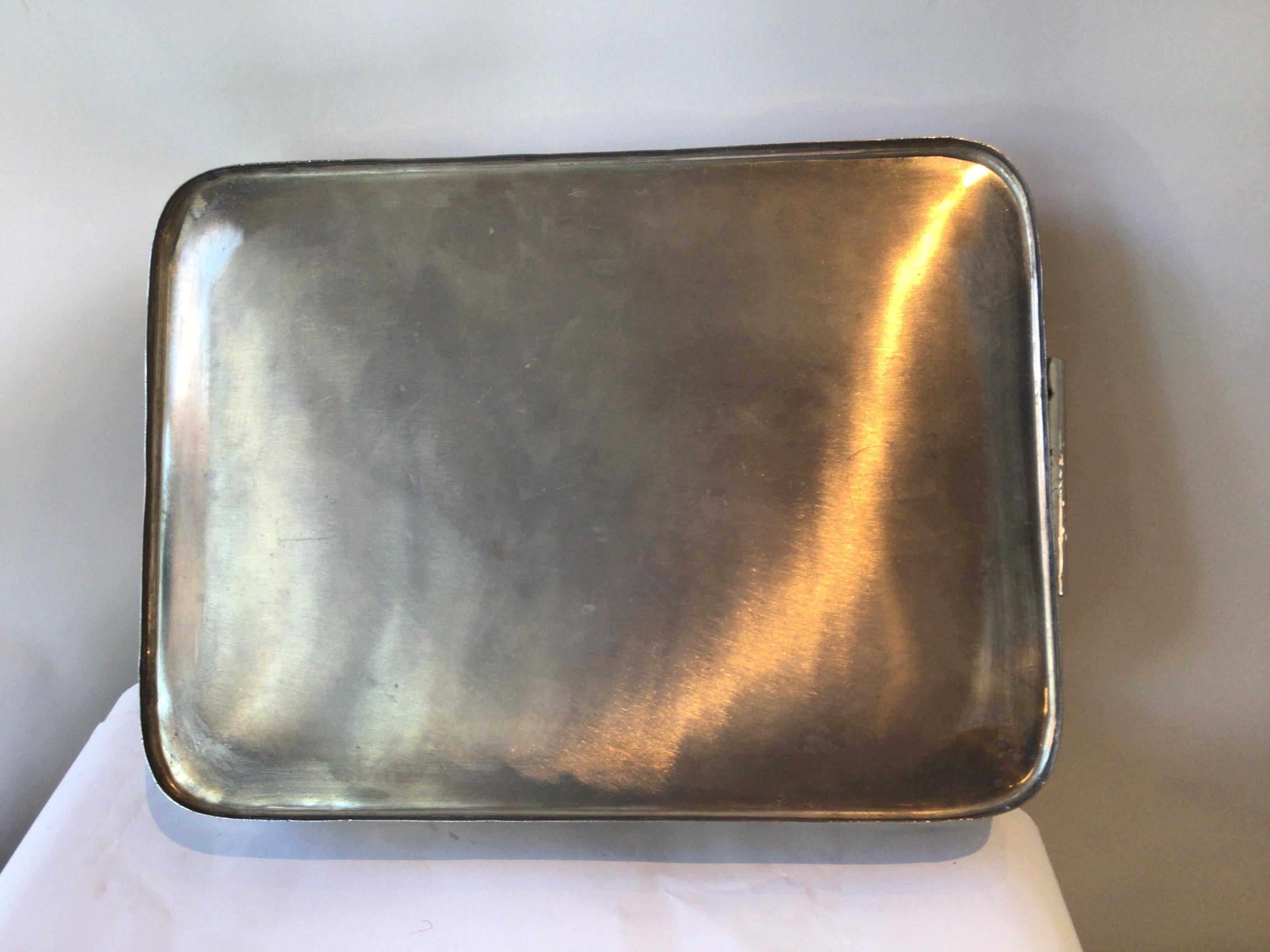 Silver Plate Tray with High Gallery 7