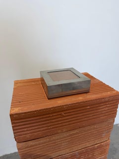 Silver Plate Trinket or Jewel Box with Photo Insert, Brazil 1980s