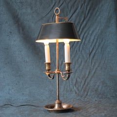 Silver Plate Two-Light Bouillotte Lamp