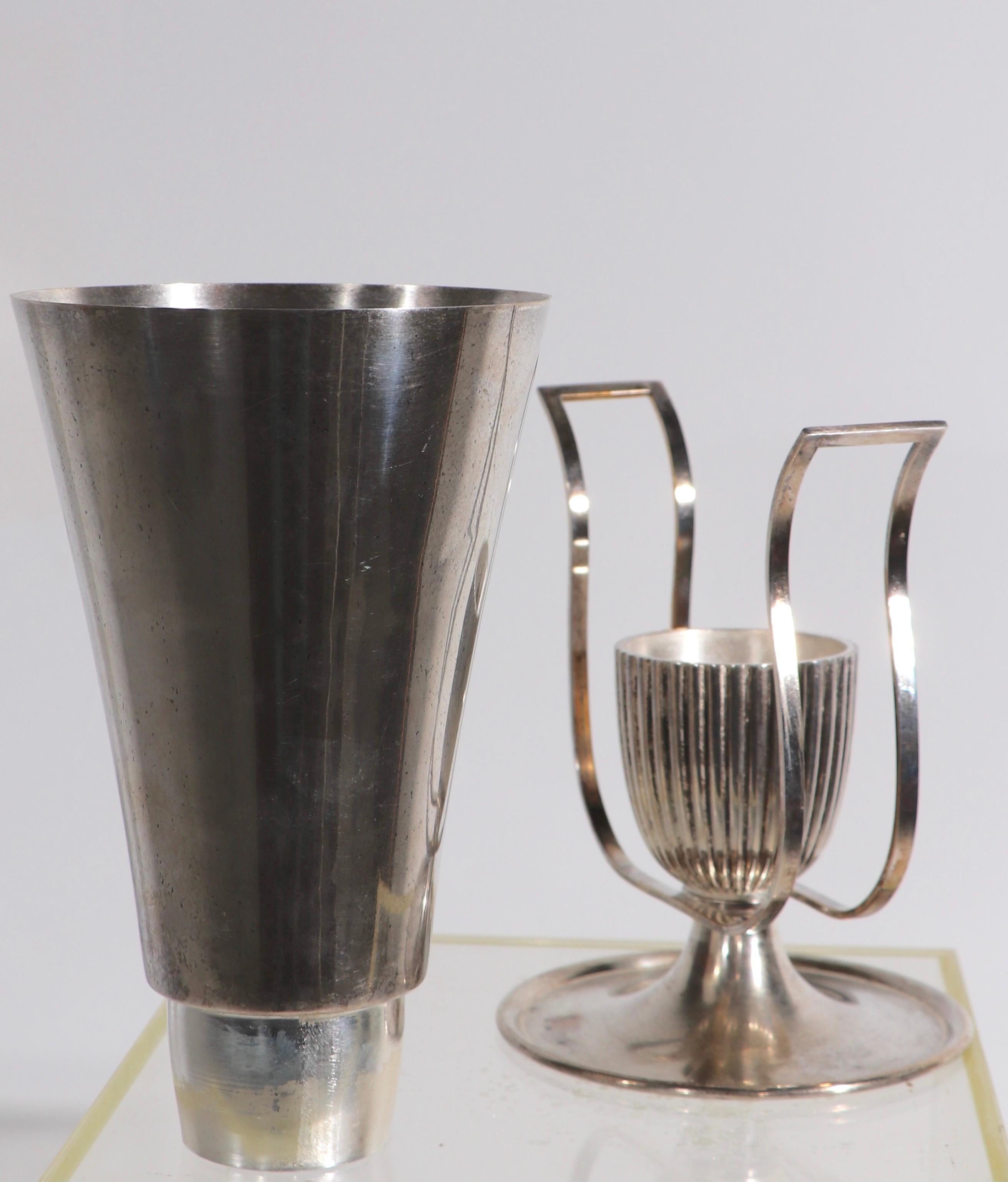 Silver Plate Urn Form Vase by Tommi Parzinger For Sale 2