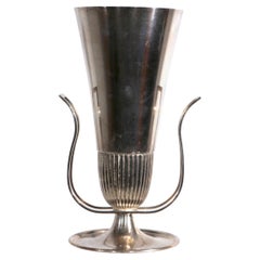Silver Plate Urn Form Vase by Tommi Parzinger
