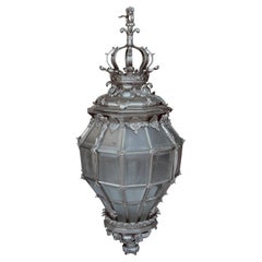 Silver Plate Victorian Lantern Hall Light Neo Classical