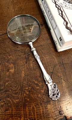 Silver Plate Victorian Repoussé Magnifying Glass