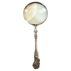 Silver Plate Victorian Repoussé Magnifying Glass
