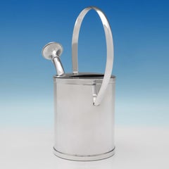 Mid Century Modern Silver Plated Watering Can By Asprey & Company