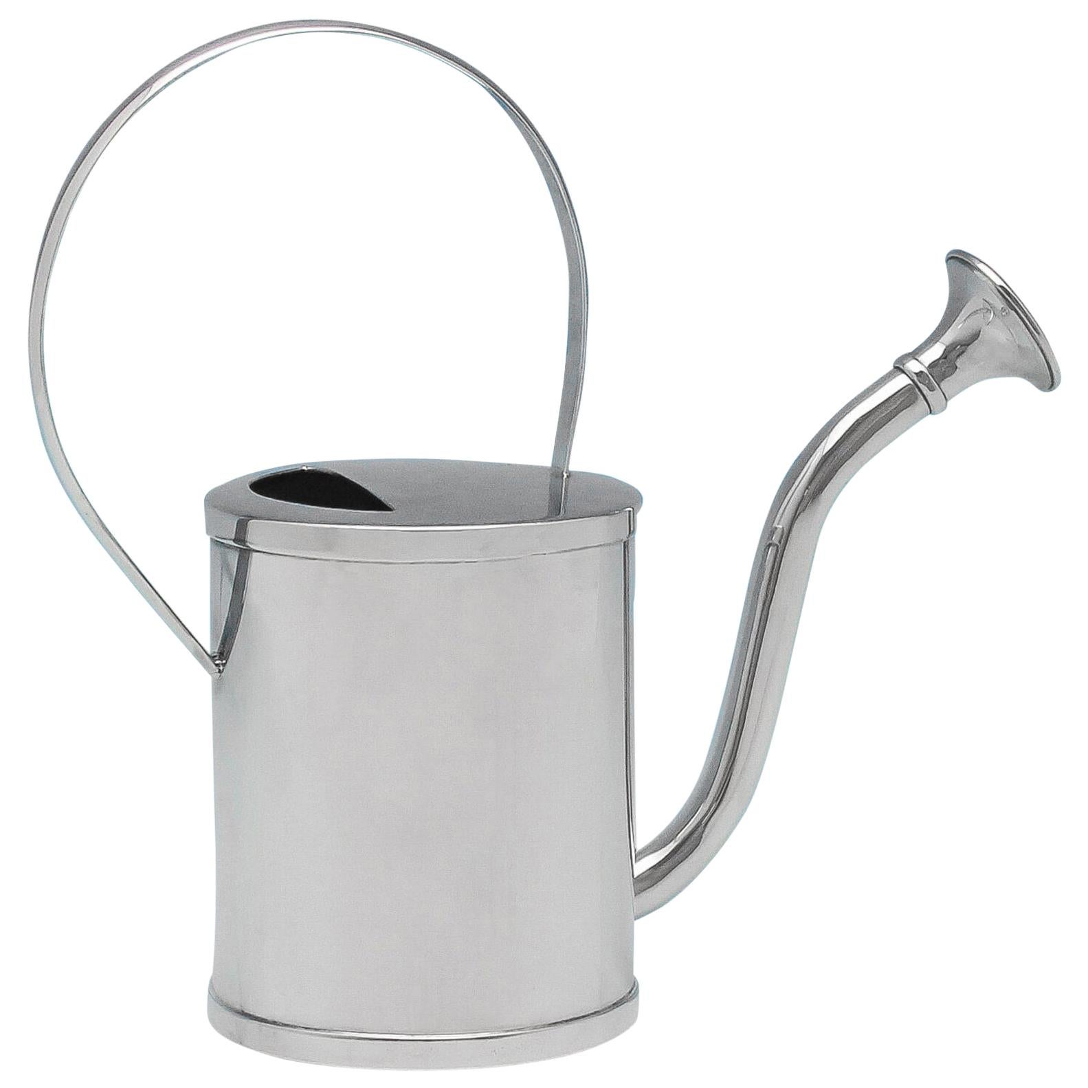 Mid Century Modern Silver Plated Watering Can By Asprey & Company