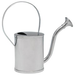 Vintage Mid Century Modern Silver Plated Watering Can By Asprey & Company