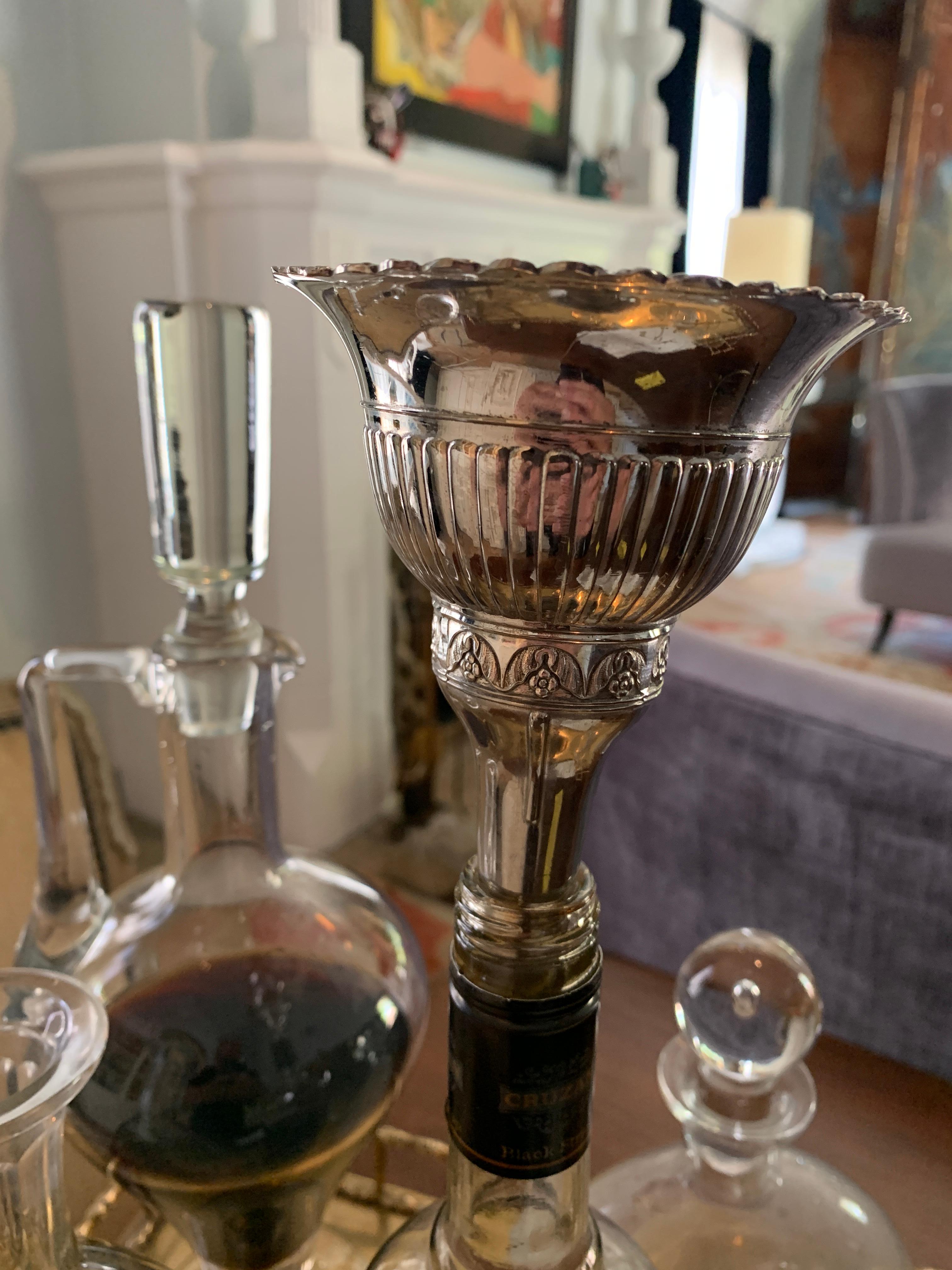 Silver Plate Wine Bar Funnel For Sale 7