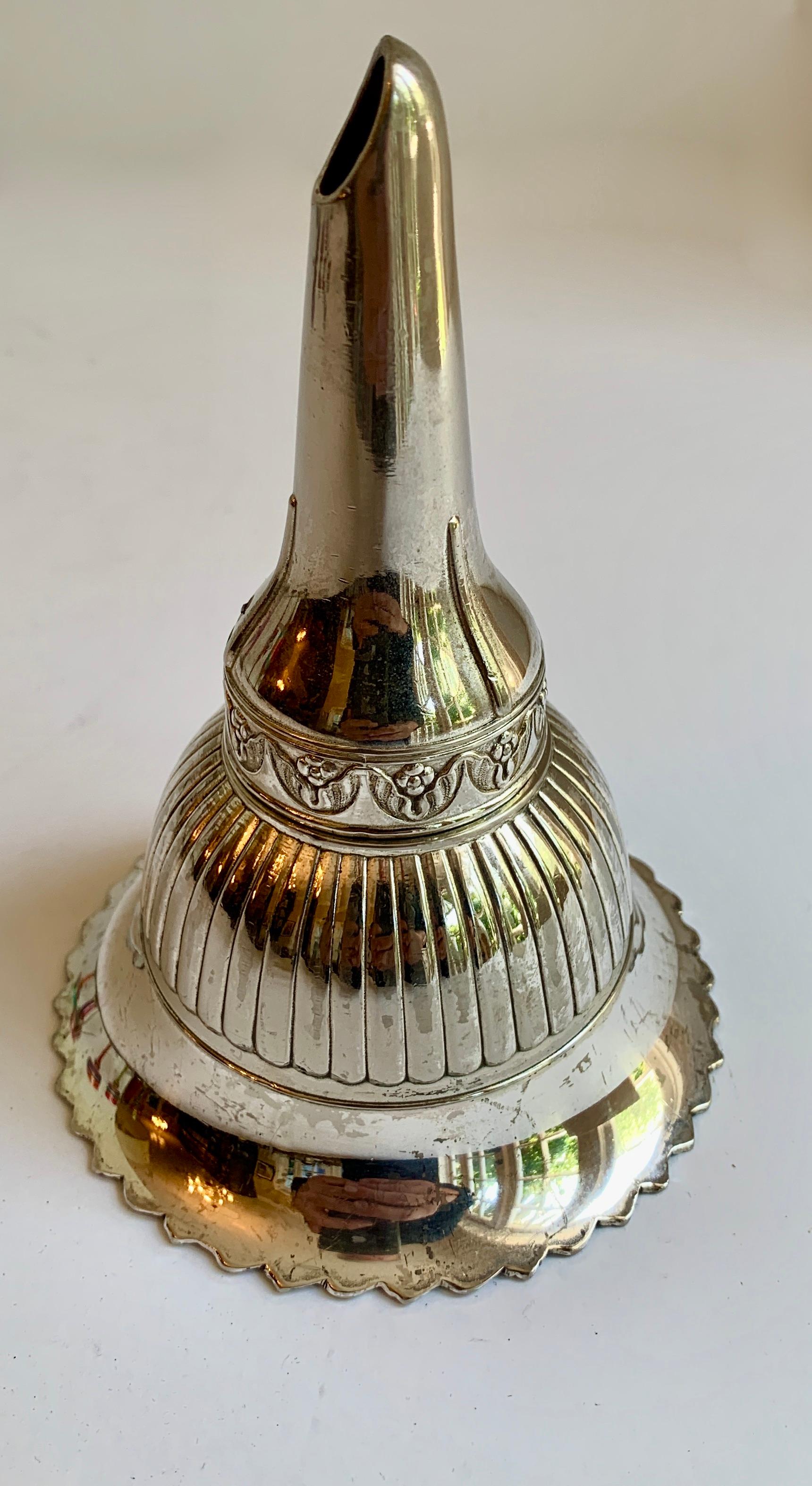 Silver Plate Wine Bar Funnel For Sale 1