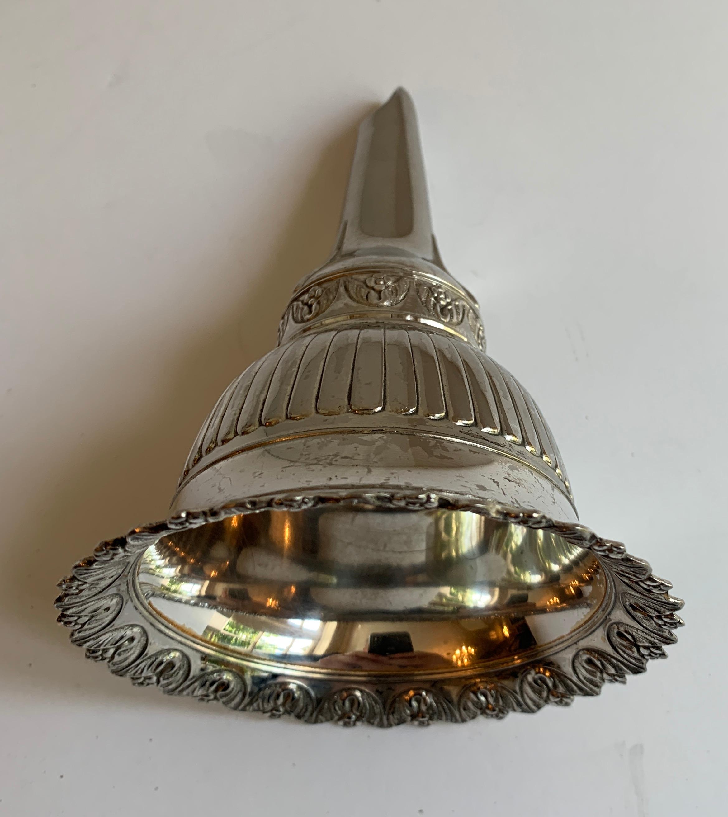 Silver Plate Wine Bar Funnel For Sale 2