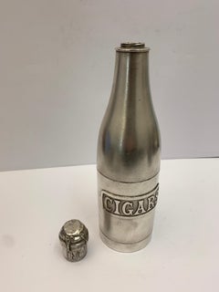 Silver Plate Wine Bottle 'Cigars'