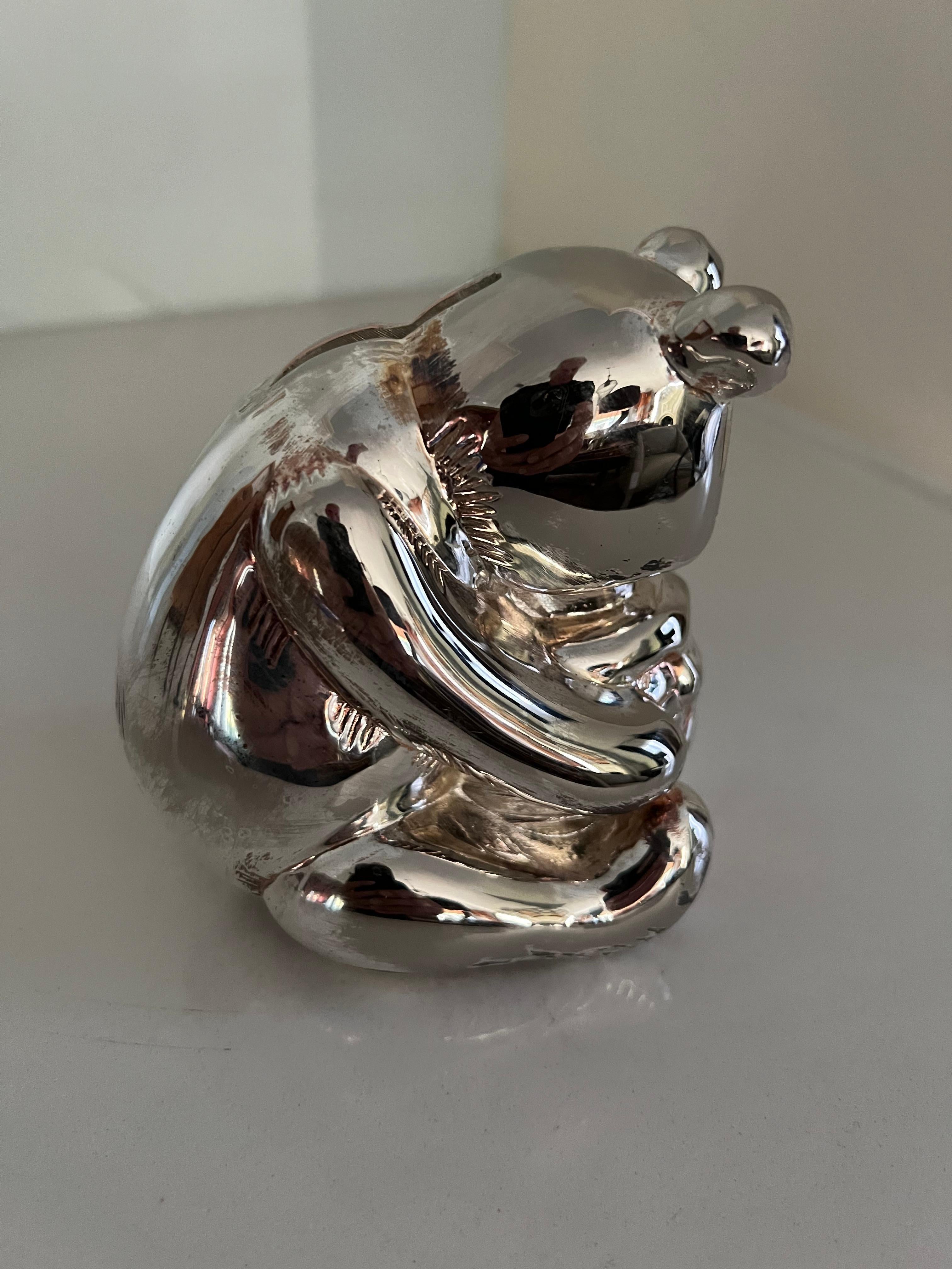 Mid-Century Modern Silver Plate Winnie the Pooh Bank