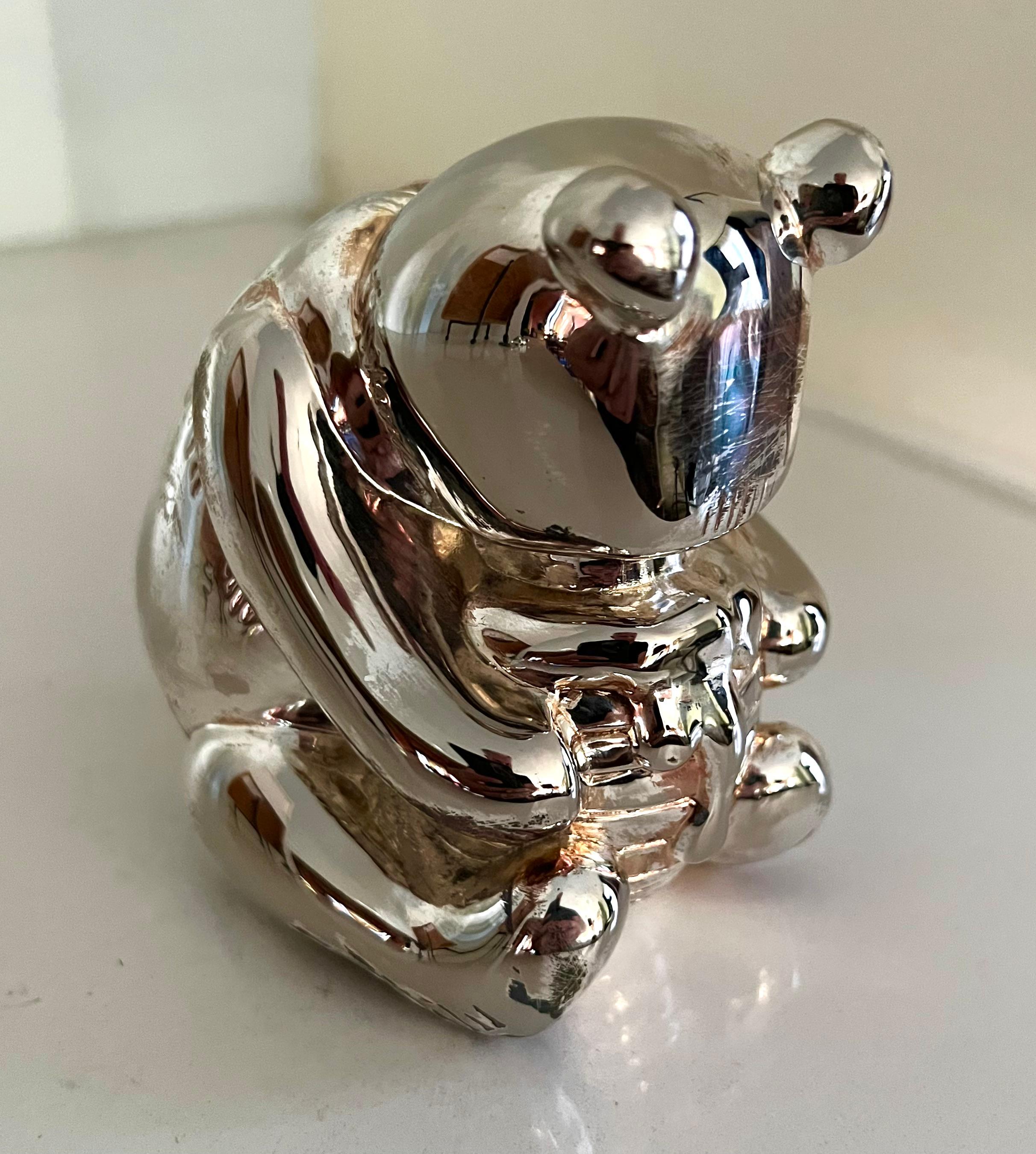 Molded Silver Plate Winnie the Pooh Bank